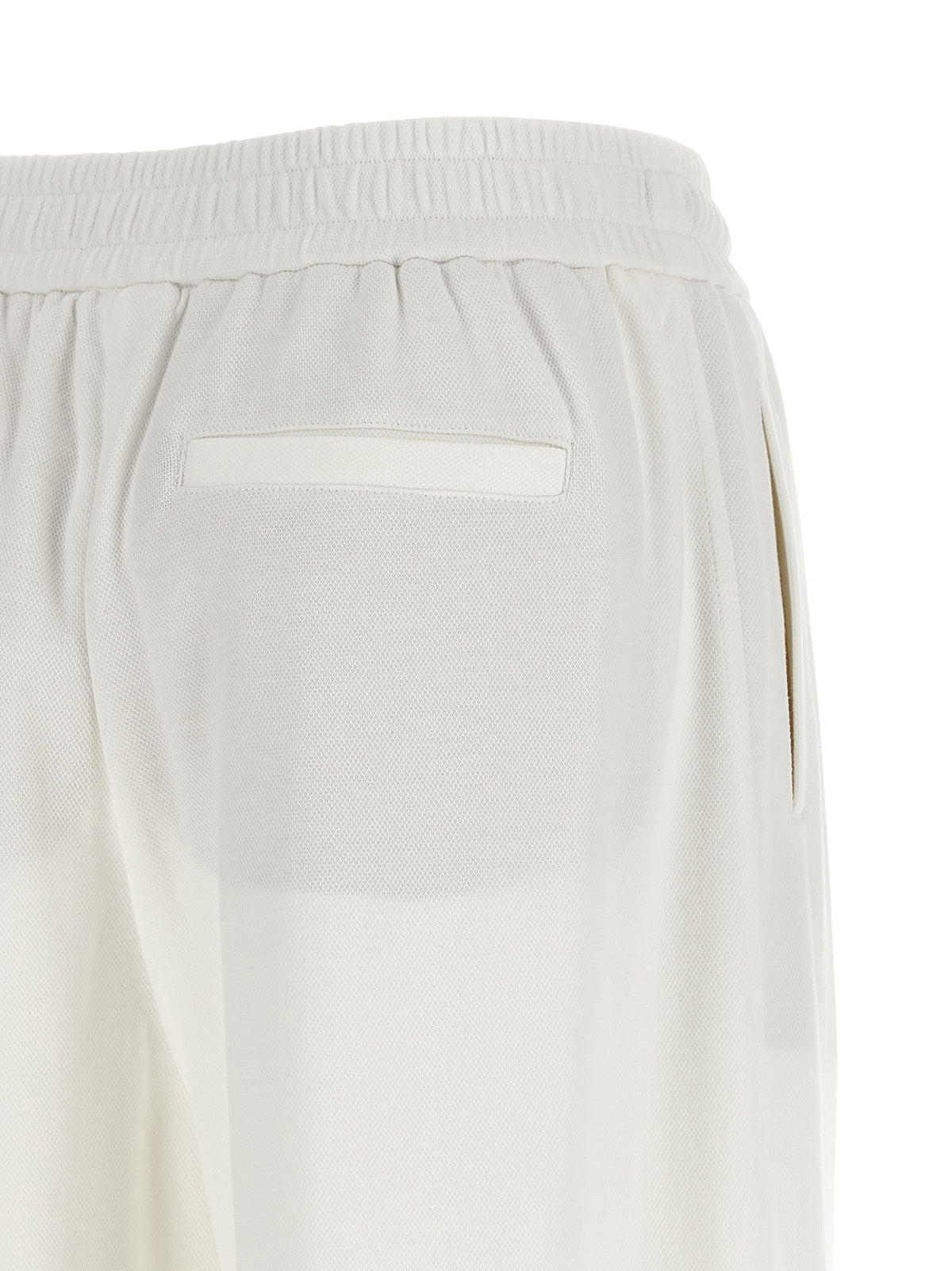 Brunello Cucinelli White Cotton Joggers - Luxury Sportswear