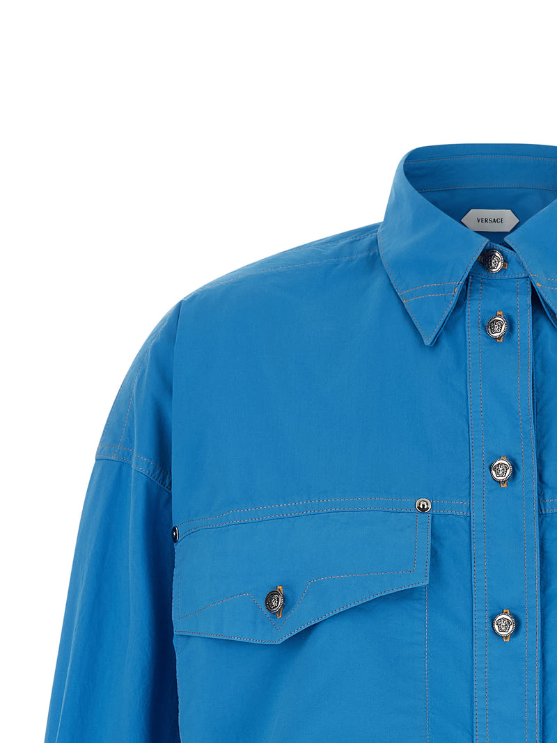 Chemisier Versace en coton bleu