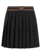 Jupe longue Versace en laine noire