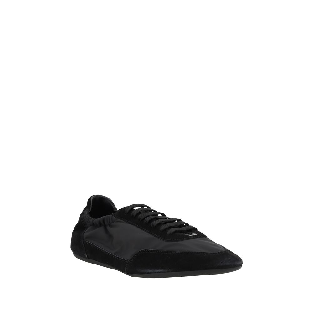 Prada Black Rubber Athletic Sneakers for Men