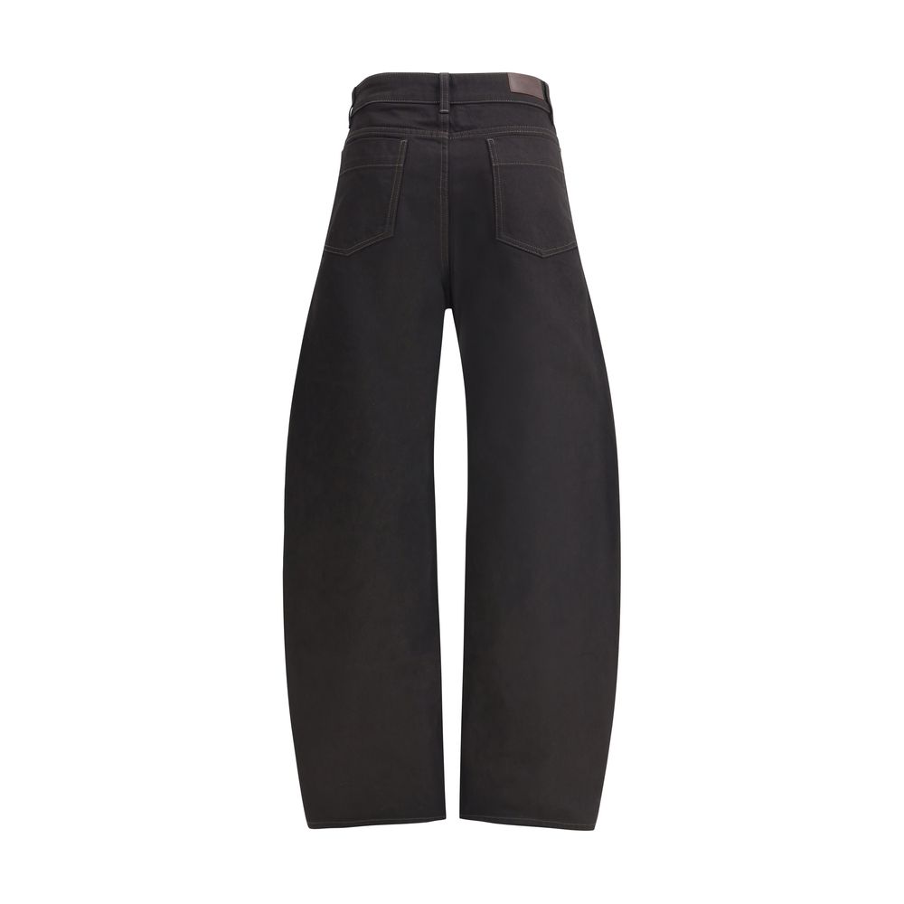 Lemaire Black Cotton High Waisted Barrel Pants
