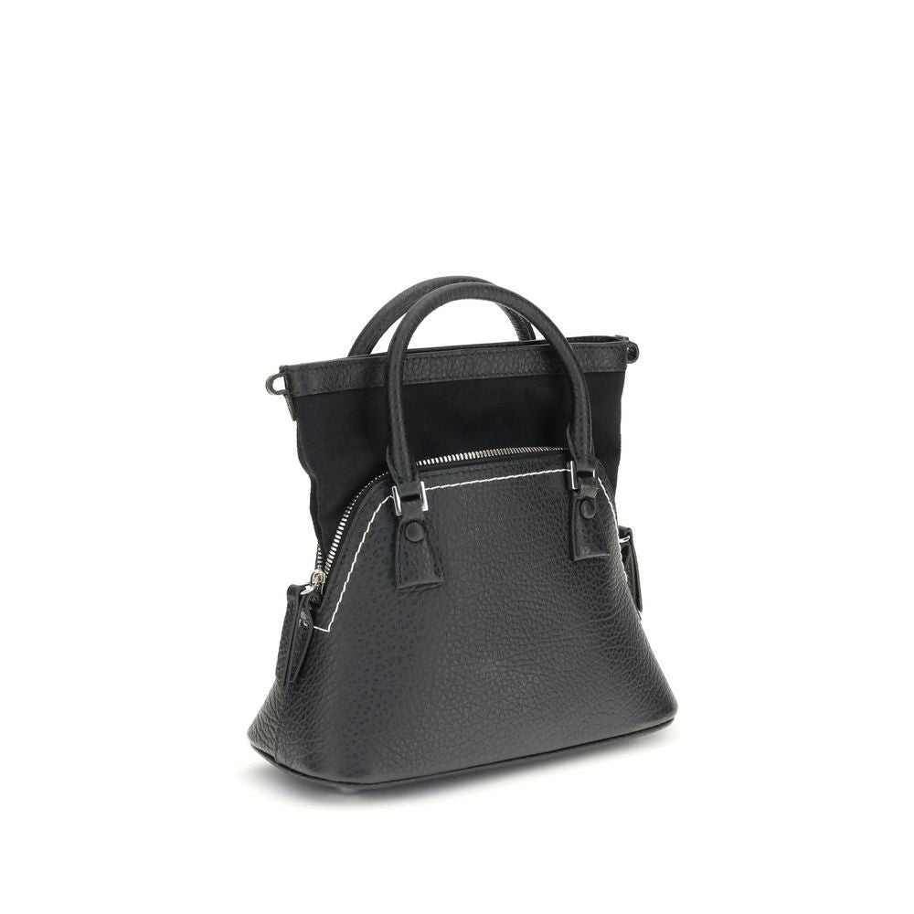 Maison Margiela Black Calf Leather Bos Taurus Shoulder Bag
