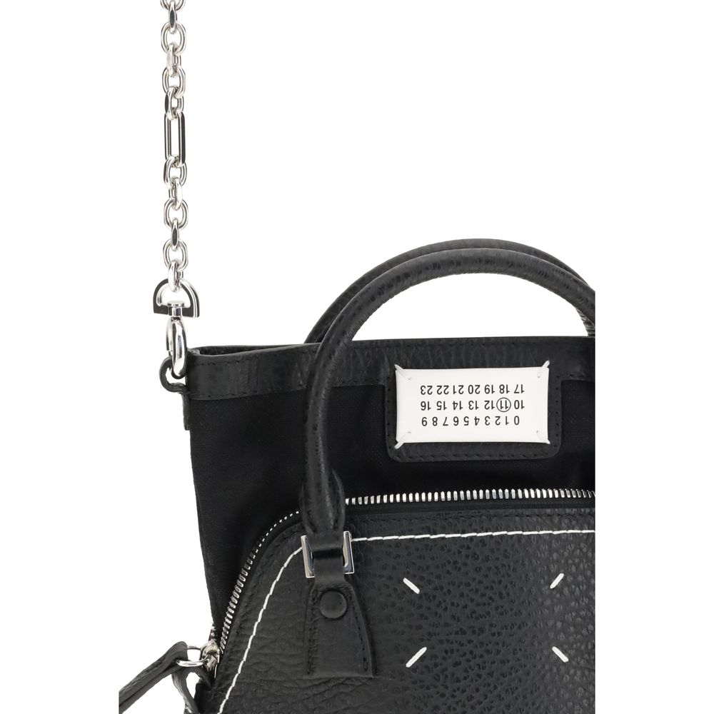 Maison Margiela Black Calf Leather Bos Taurus Shoulder Bag