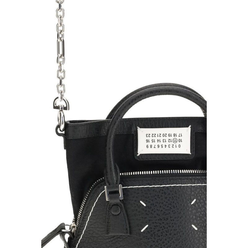 Maison Margiela Black Calf Leather Bos Taurus Shoulder Bag