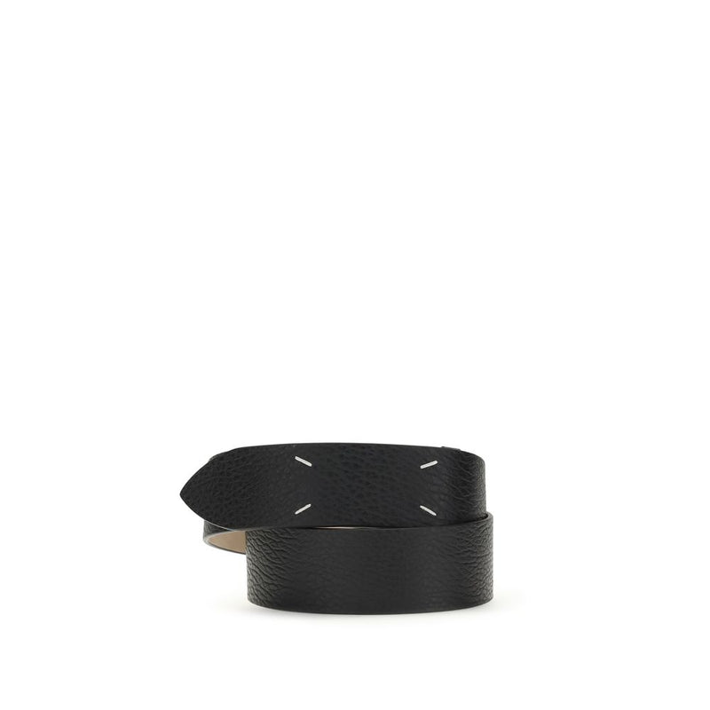Maison Margiela Black Calf Leather Bos Taurus Regular Belt