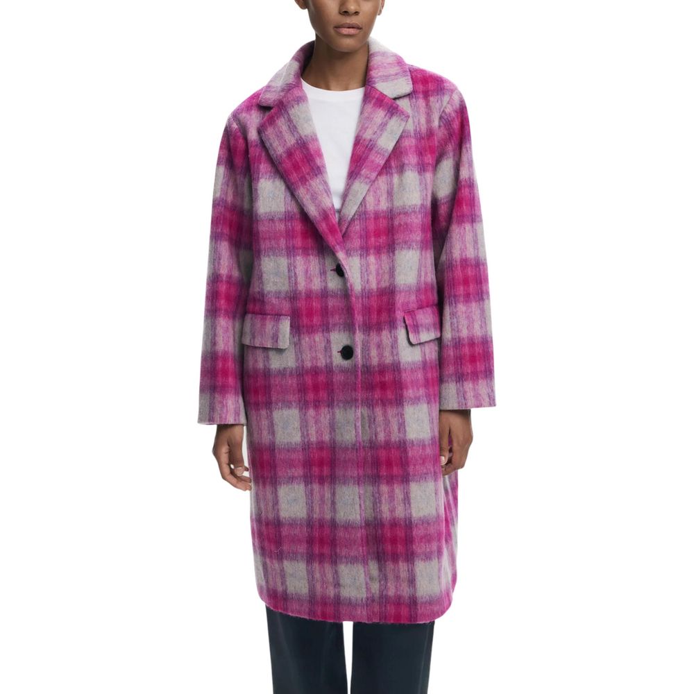 Desigual COAT_PINKCHECK Multicolor Women's Coat