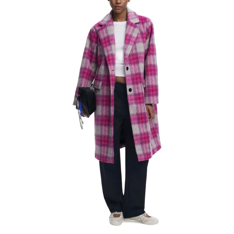 Desigual COAT_PINKCHECK Multicolor Women's Coat