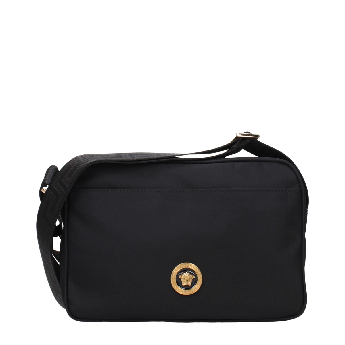Sac bandoulière Versace en tissu noir