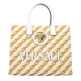 Sac à main Versace en tissu beige