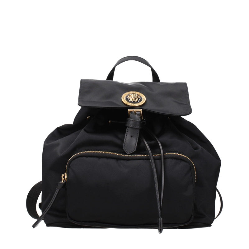 Versace Black Fabric Backpack