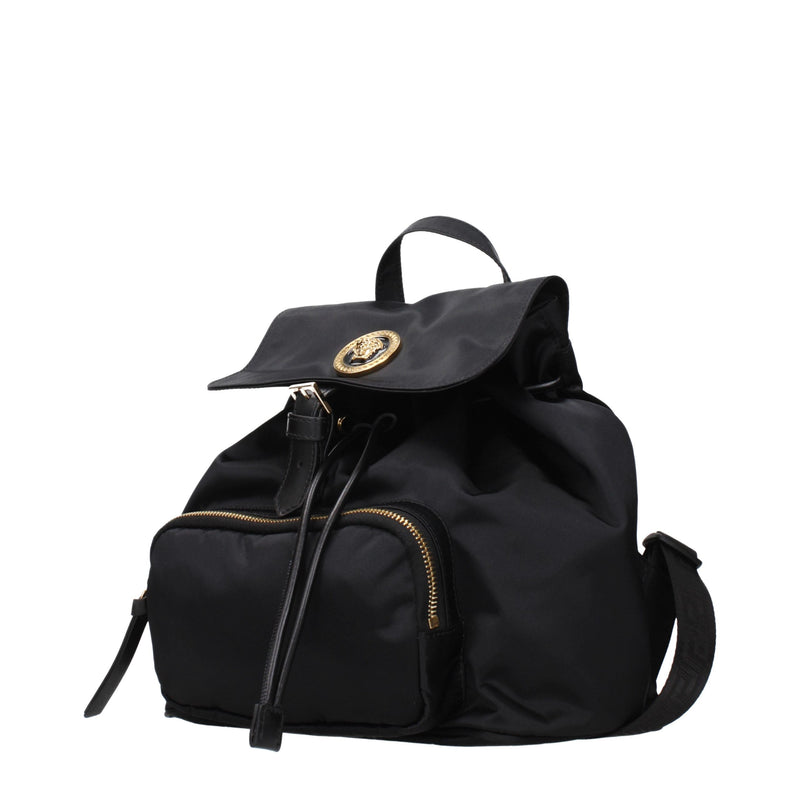 Versace Black Fabric Backpack