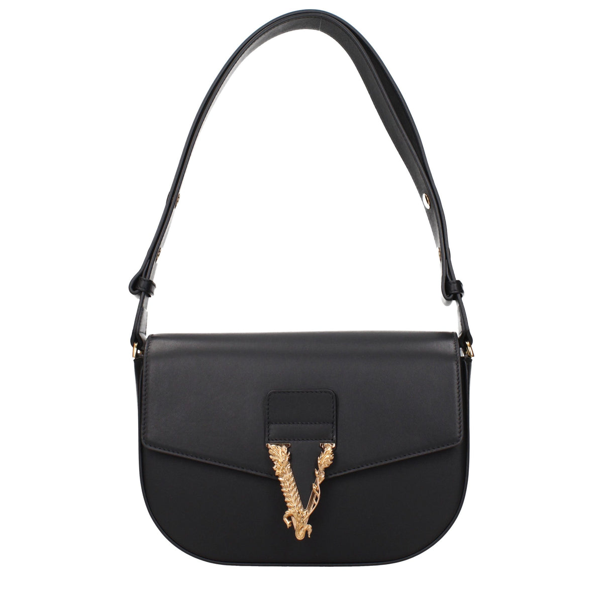 Sac bandoulière Versace en cuir noir