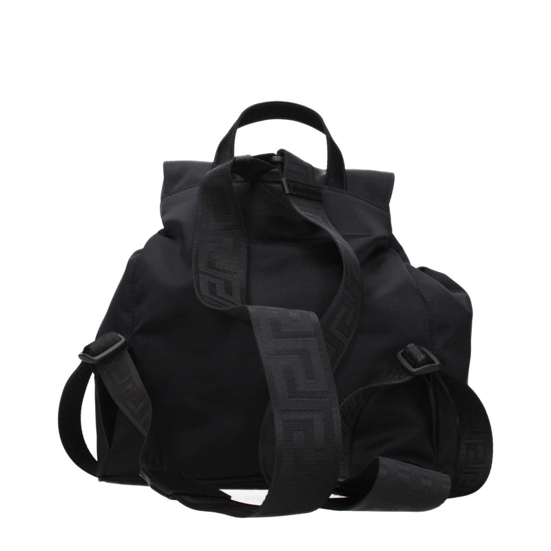 Versace Black Fabric Backpack