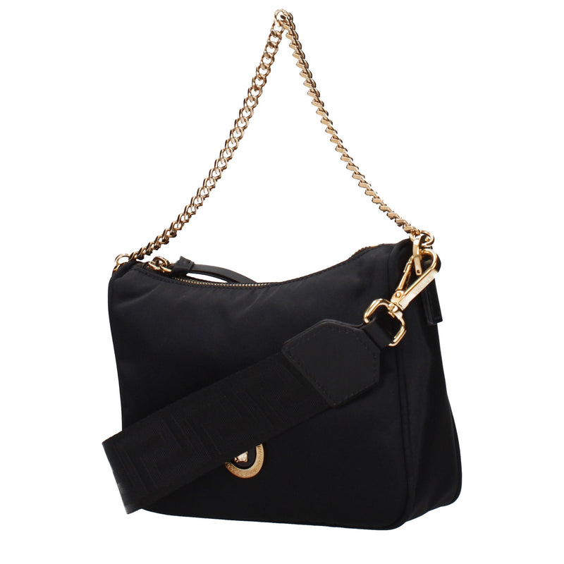 Versace Black Fabric Handbag