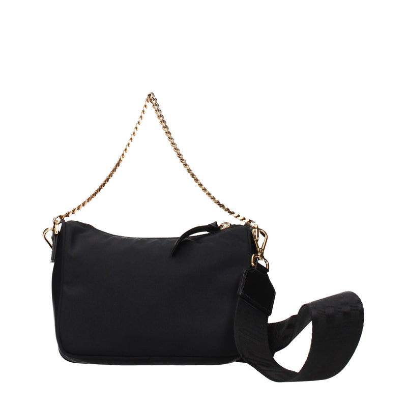 Versace Black Fabric Handbag