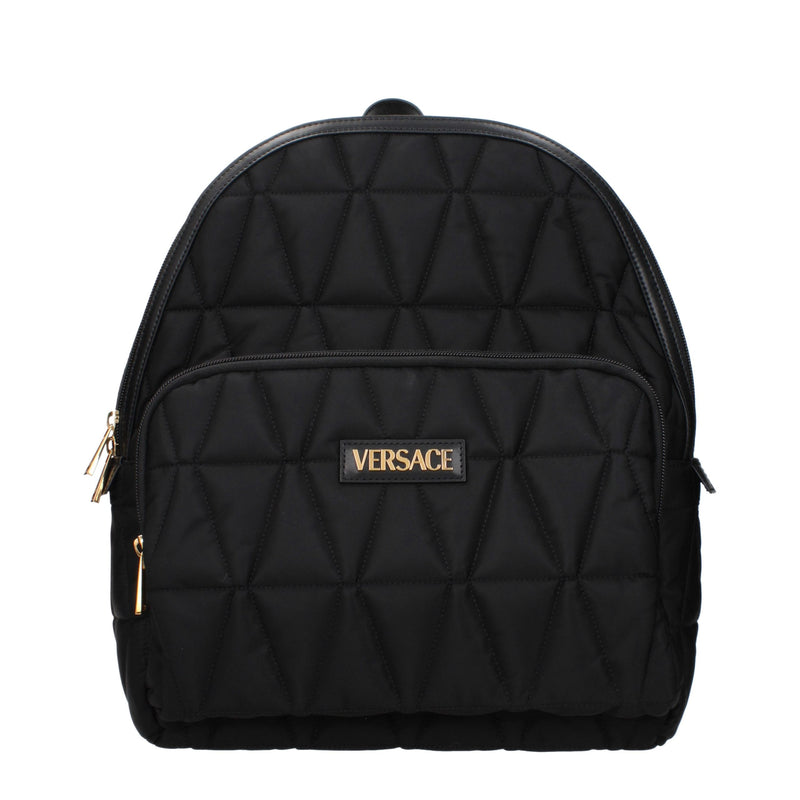 Versace Black Fabric Backpack