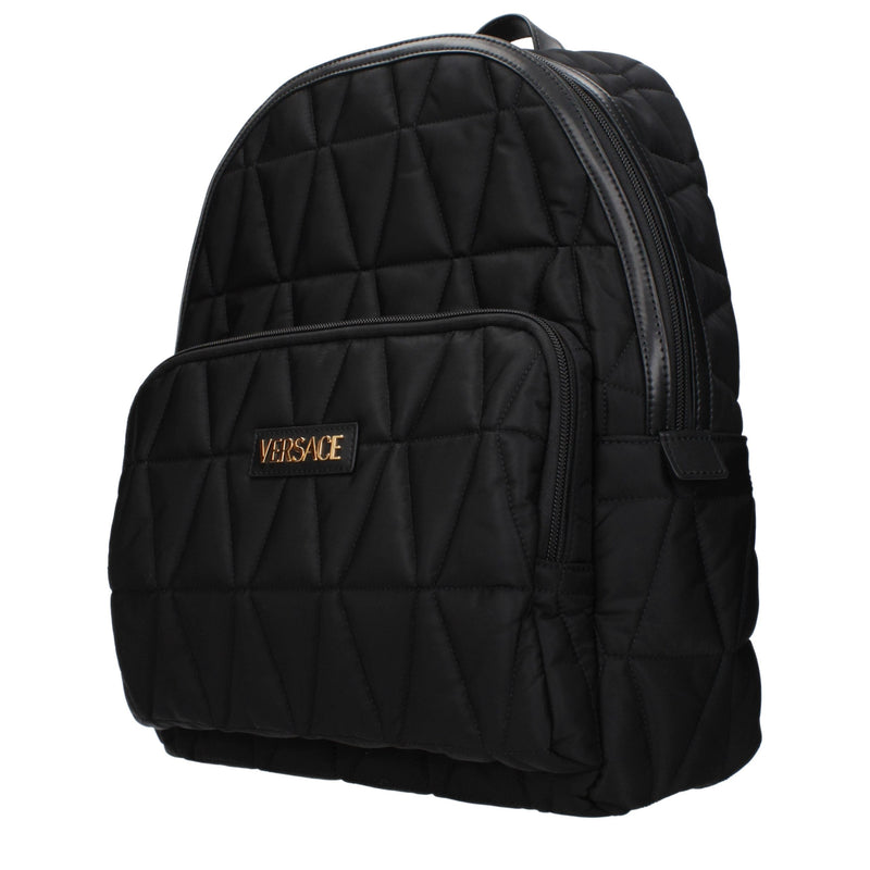 Versace Black Fabric Backpack