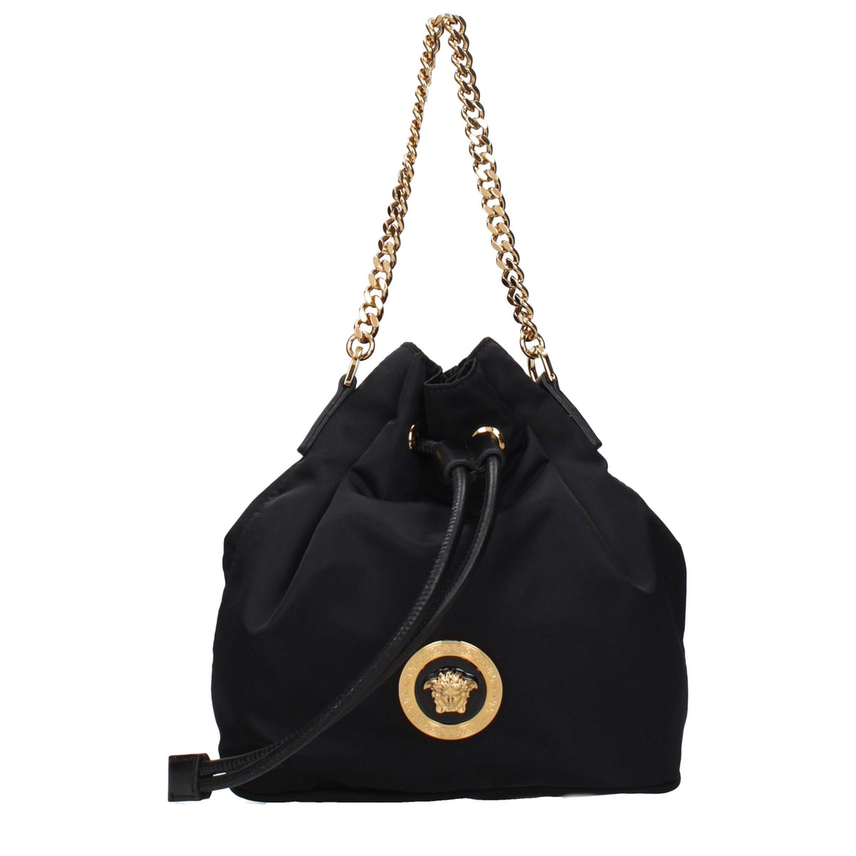 Sac à main Versace en tissu noir