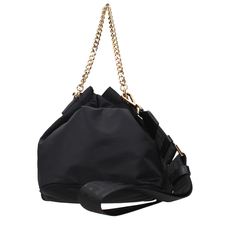 Versace Black Fabric Handbag