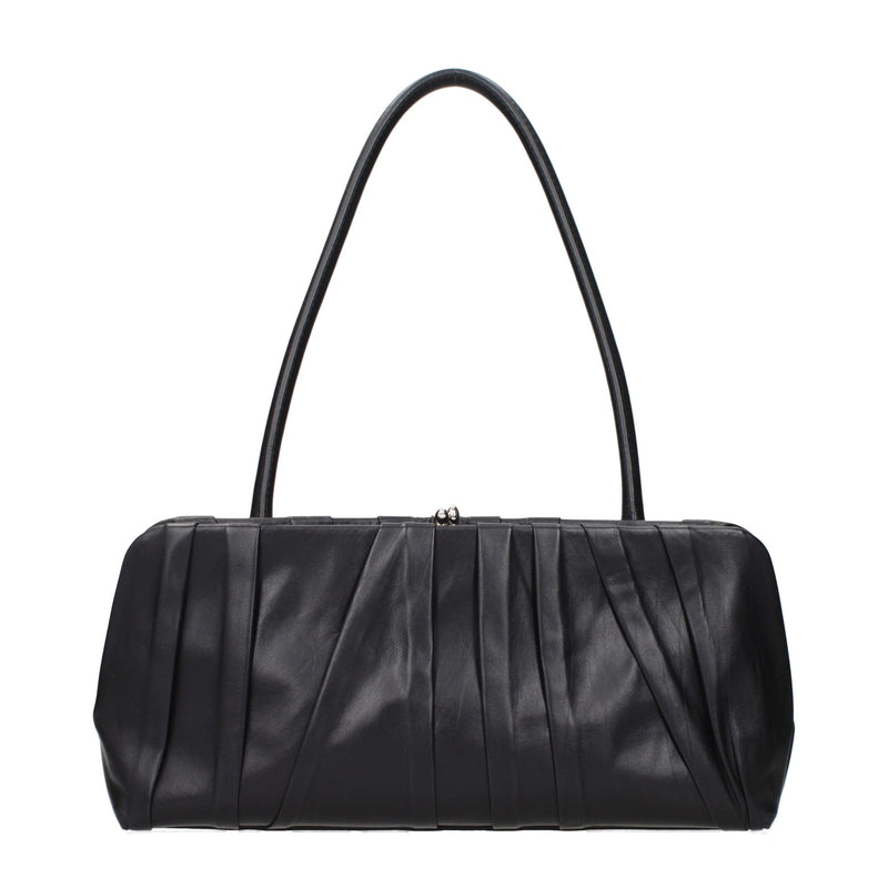 Sac bandoulière Jil Sander en cuir noir