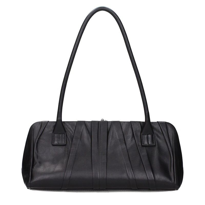 Sac bandoulière Jil Sander en cuir noir