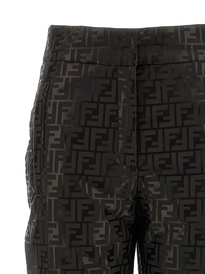 Fendi Brown Cotton Athletic Pants for Women