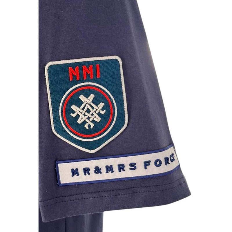 Mr&Mrs Italy Blue Cotton Men T-shirt - Urban-Military Style