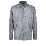 Mr&Mrs Italy Grey Viscose Men Shirt - Contemporary Style