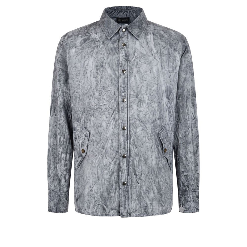 Mr&Mrs Italy Grey Viscose Men Shirt - Contemporary Style