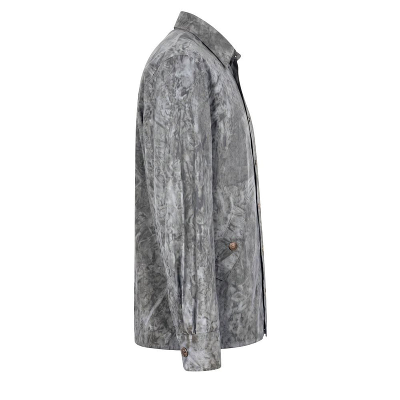 Mr&Mrs Italy Grey Viscose Men Shirt - Contemporary Style