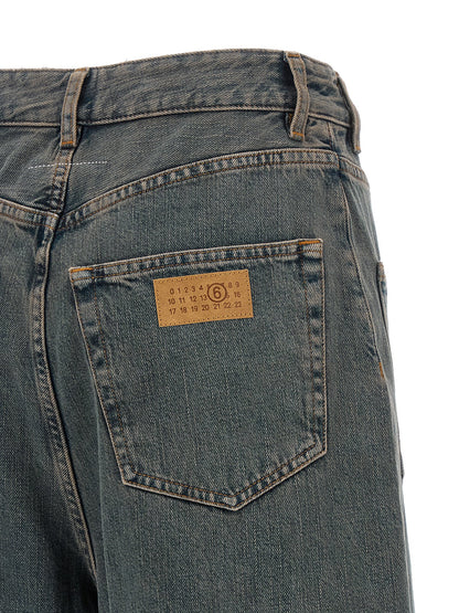 MM6 Maison Margiela Gray Cotton Jeans Denim