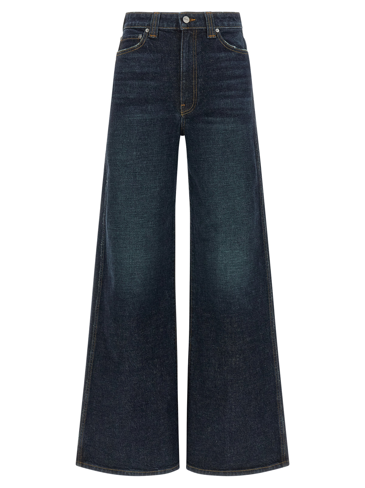 Khaite Blue Cotton Flared Jeans - Dane Model
