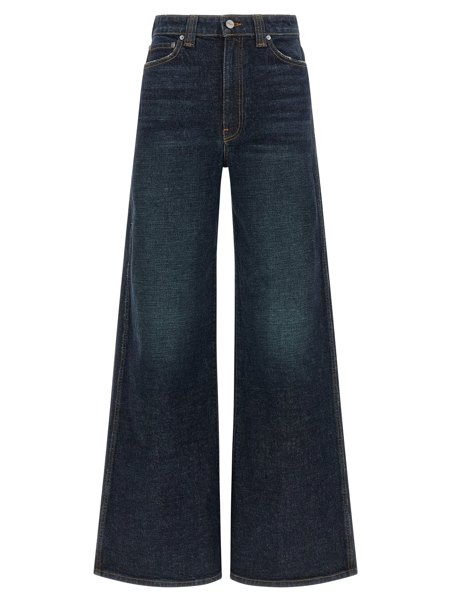Khaite Blue Cotton Flared Jeans