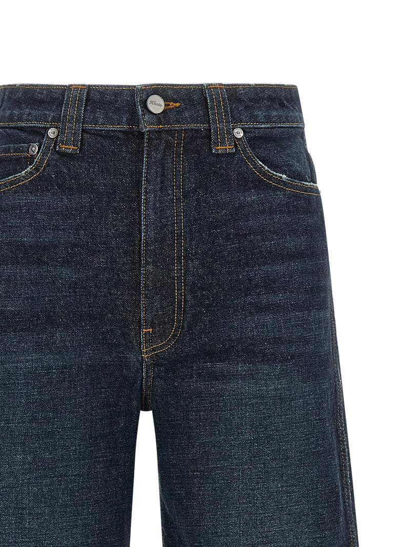 Khaite Blue Cotton Flared Jeans - Stylish High-Waisted Fit