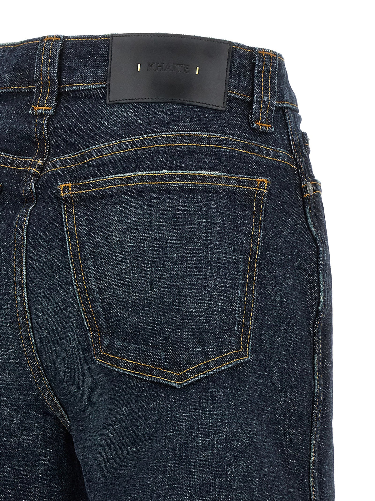 Khaite Blue Cotton Flared Jeans - Dane Model