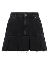 Jupe longue en coton bleu Diesel