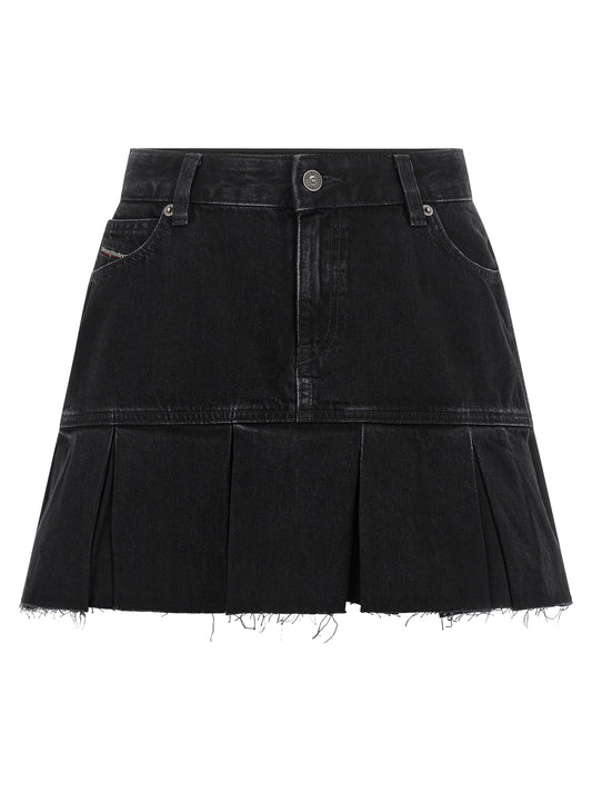 Jupe longue en coton bleu Diesel