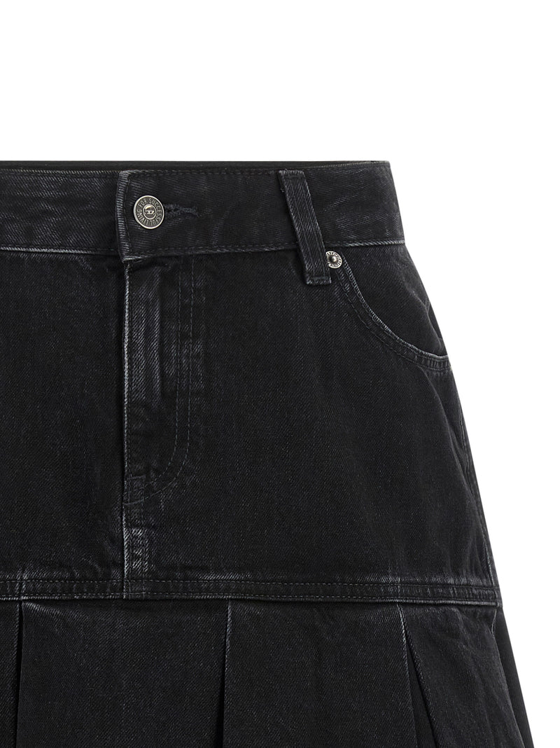 Jupe longue en coton bleu Diesel
