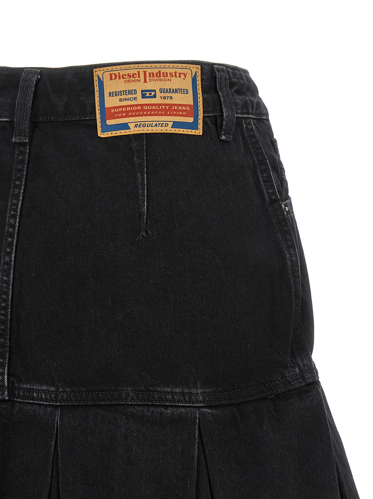 Jupe longue en coton bleu Diesel