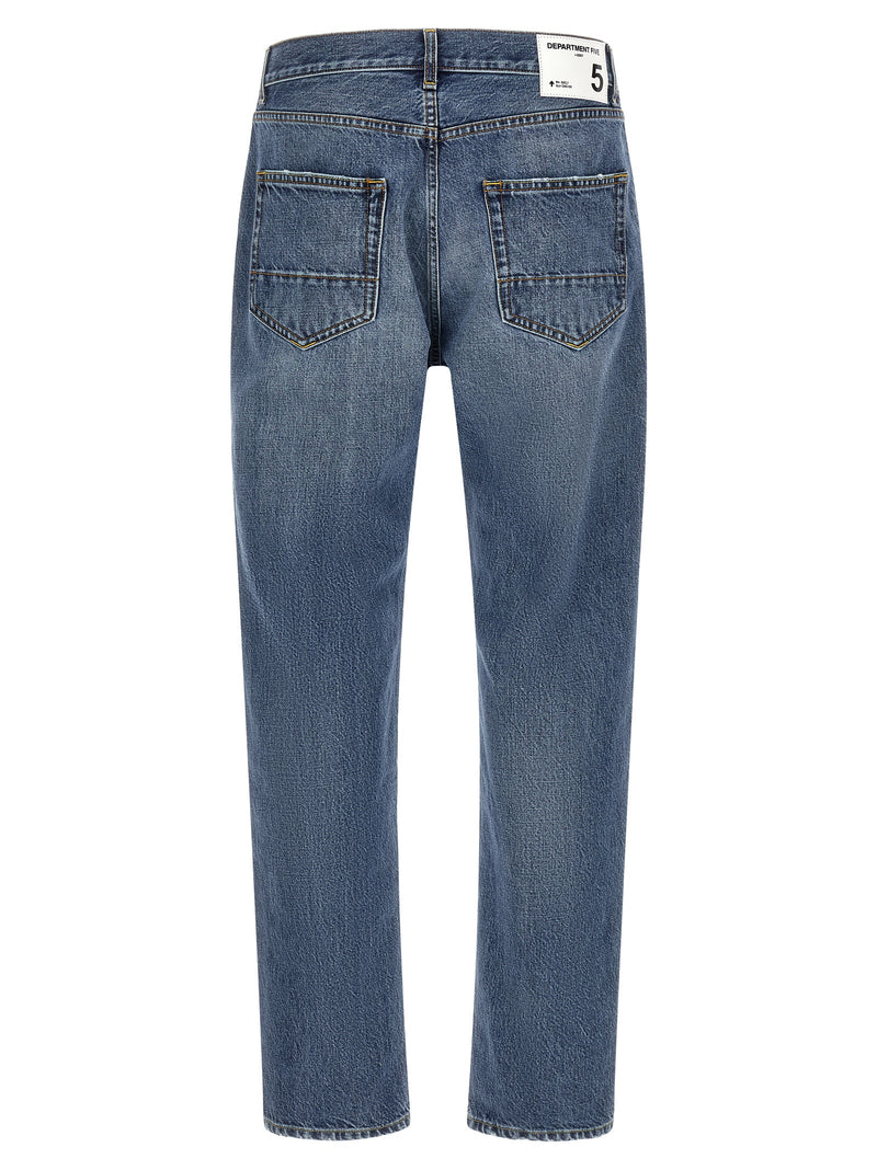 Department 5 Blue Cotton Relaxed Fit Jeans