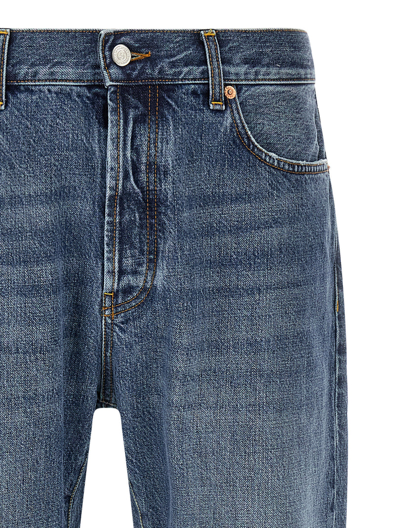 Department 5 Blue Cotton Relaxed Fit Jeans