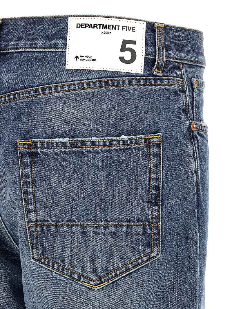 Department 5 Blue Cotton Relaxed Fit Jeans