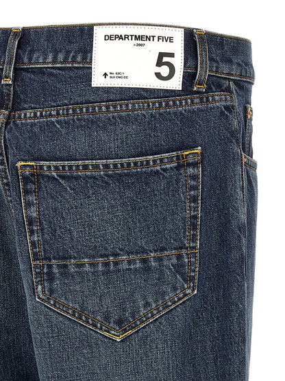 Department 5 Blue Cotton Tapered Jeans