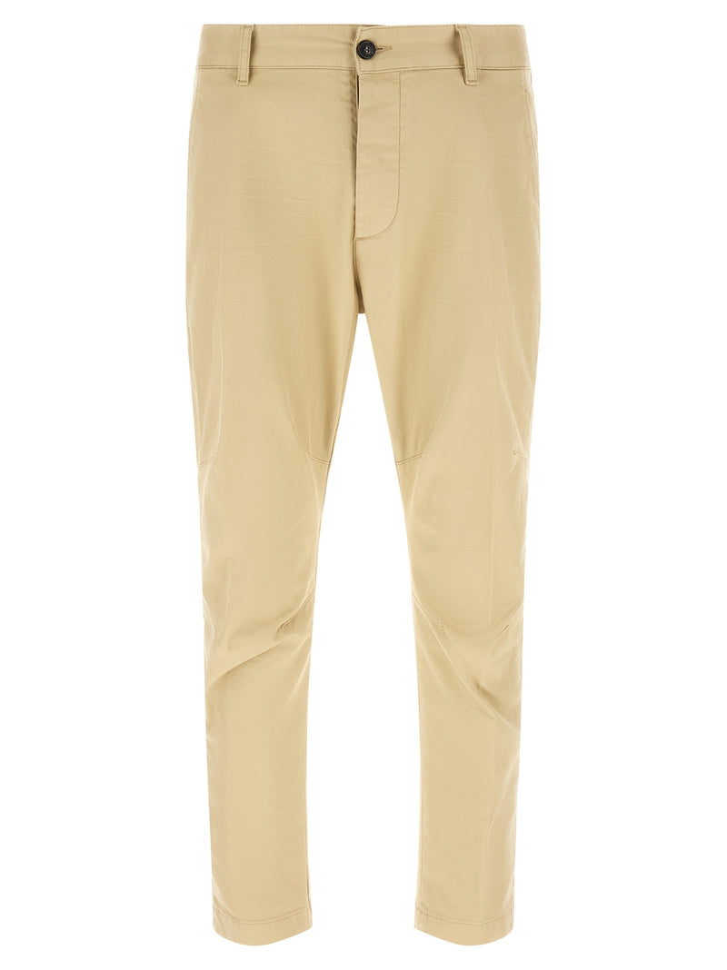 Pantalon cargo en coton beige Dsquared²