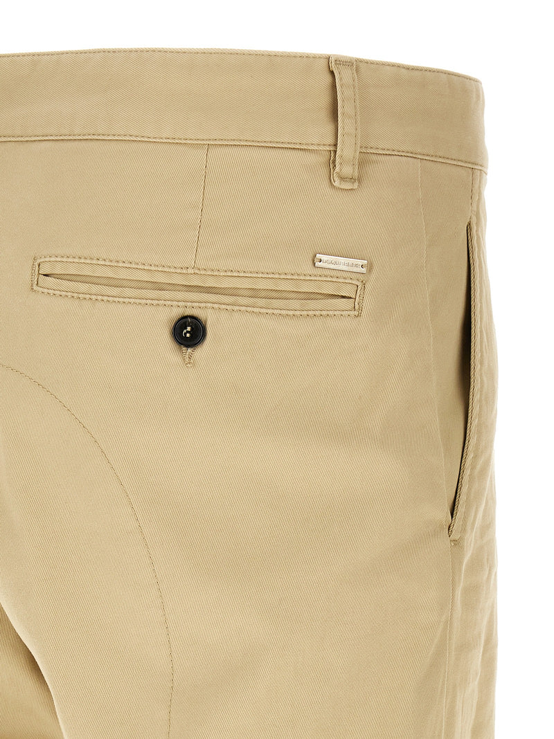 Pantalon cargo en coton beige Dsquared²