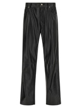 MM6 Maison Margiela Black Polyester Casual Pants