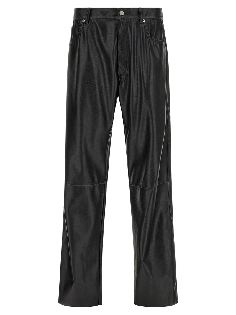 Pantalon décontracté noir en polyester MM6 Maison Margiela
