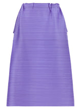 PLEATS PLEASE ISSEY MIYAKE Bouncy Basket Purple Midi Skirt