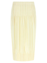 PLEATS PLEASE ISSEY MIYAKE Bicolor Polyester Midi Skirt