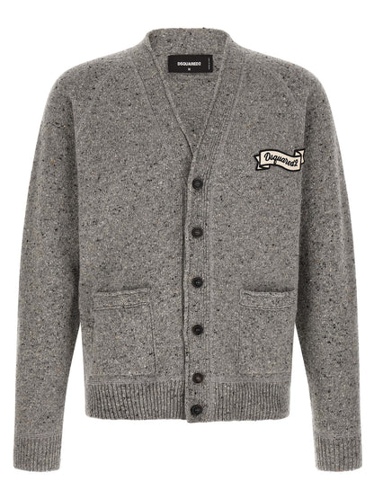 Dsquared² Gray Wool Cardigan
